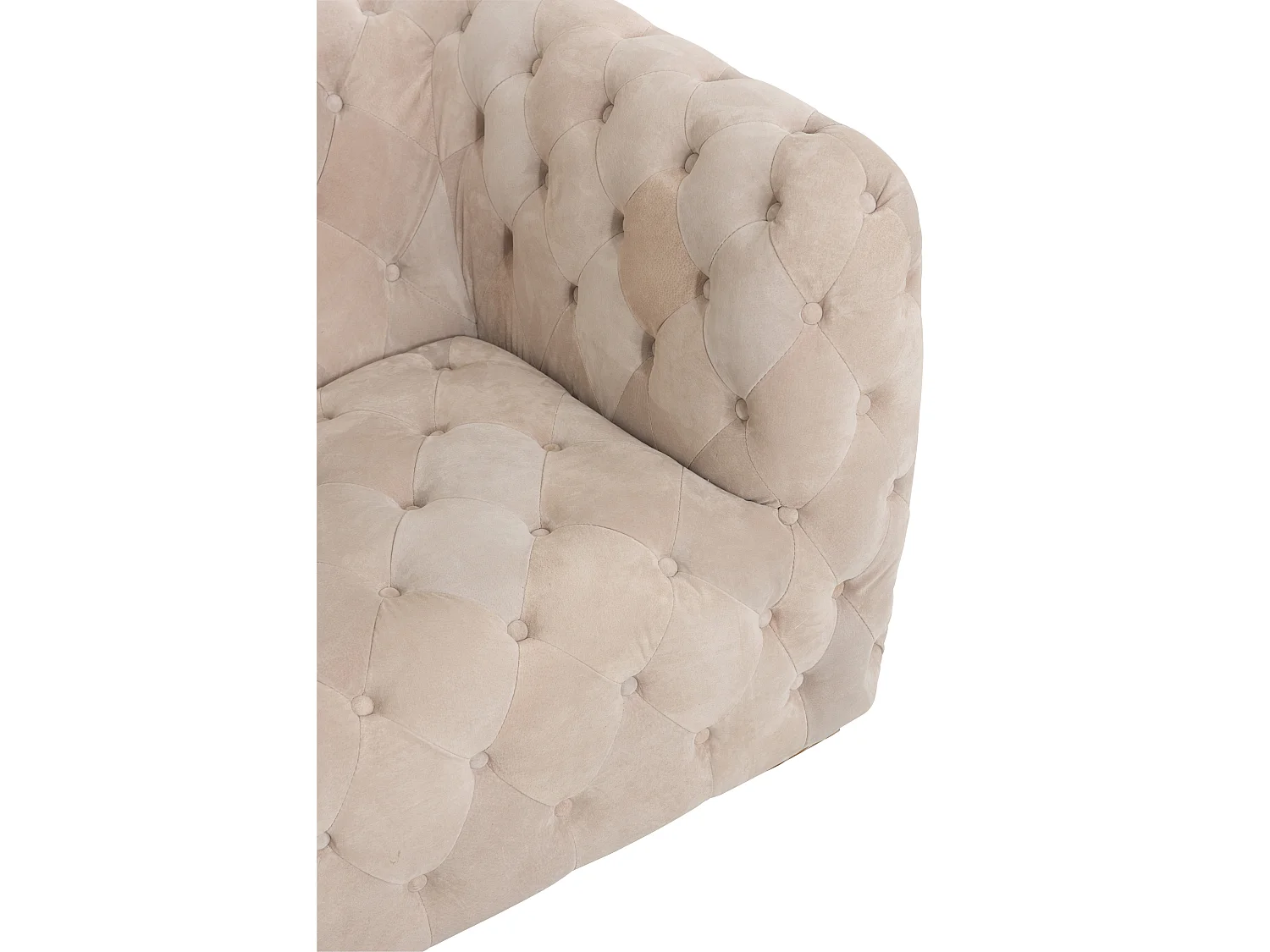 Sulli 3-zitsbank met beige knopen
