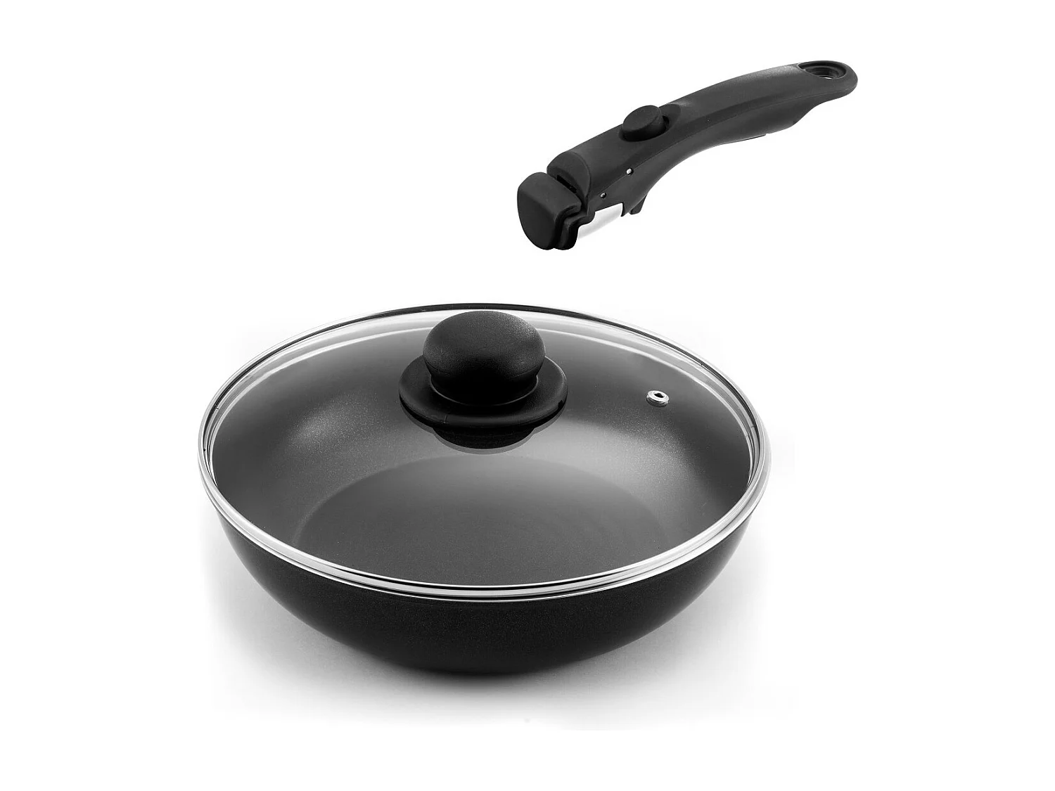 Arom - 1 sauteuse 24 cm avec couvercle et poignée amovible