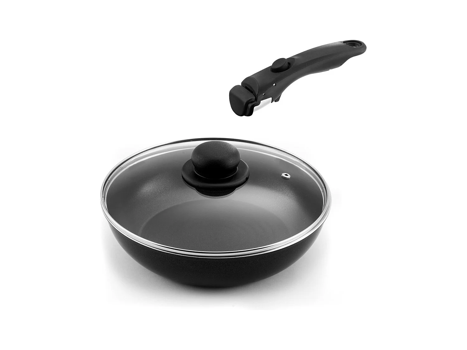Arom - 1 sauteuse 24 cm avec couvercle et poignée amovible