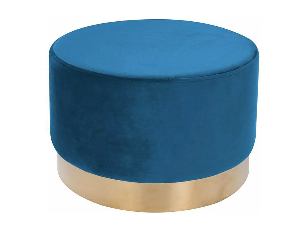 Pouf Rond Déco "Nano" 55cm Bleu