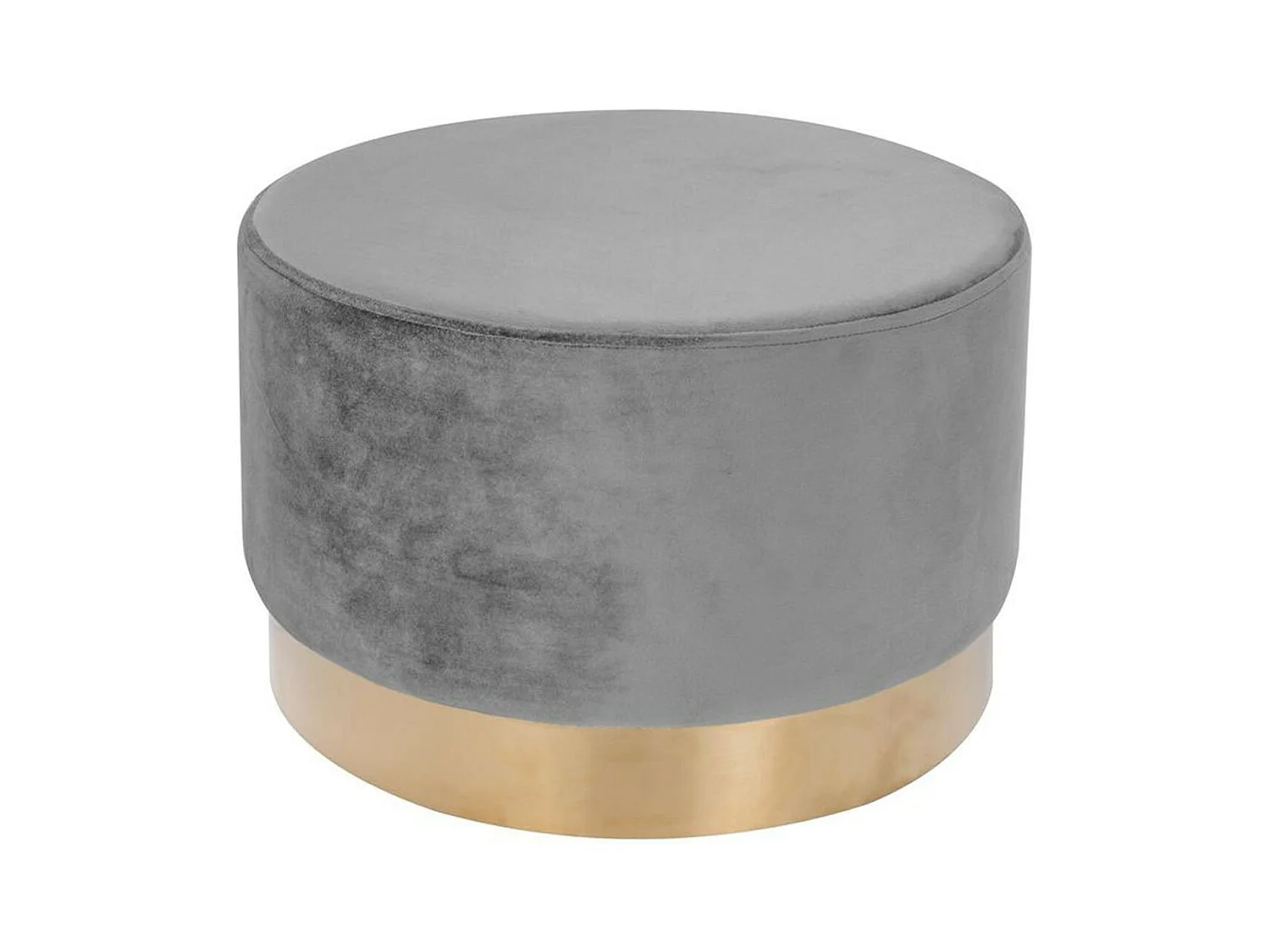 Pouf Rond Déco "Nano" 55cm Gris