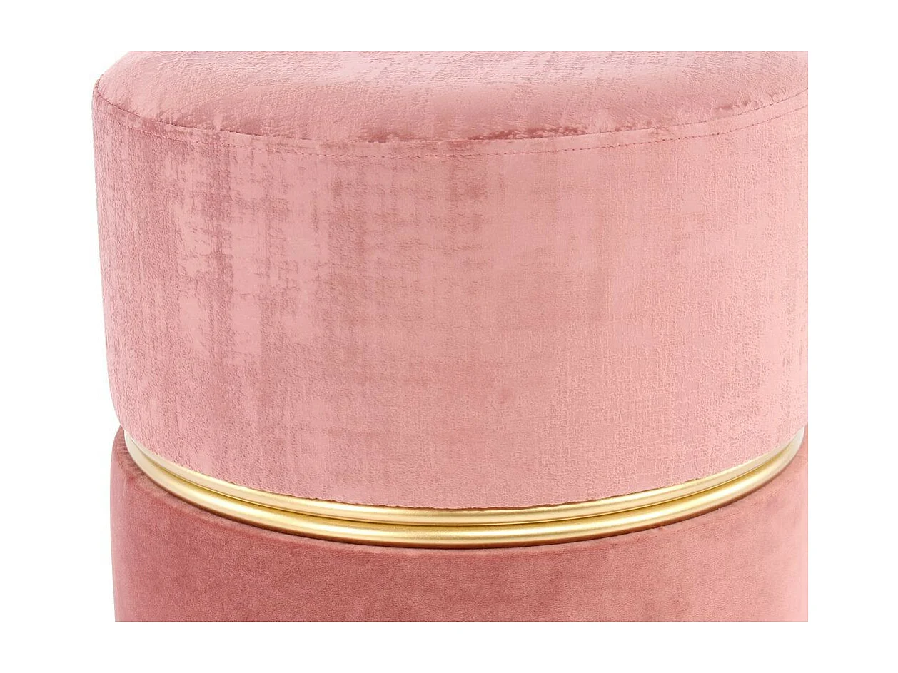 Pouf Rond Design "Cleopatra" 40cm Rose
