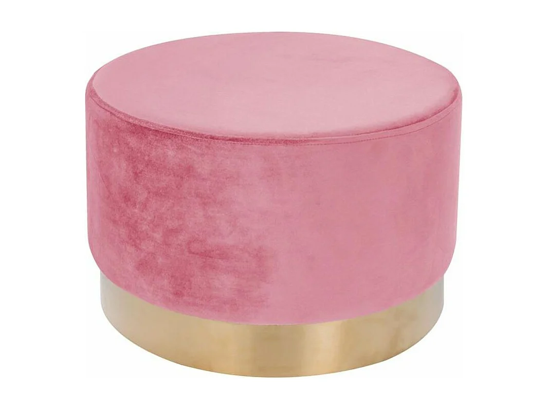 Pouf Rond Déco "Nano" 55cm Rose Foncé