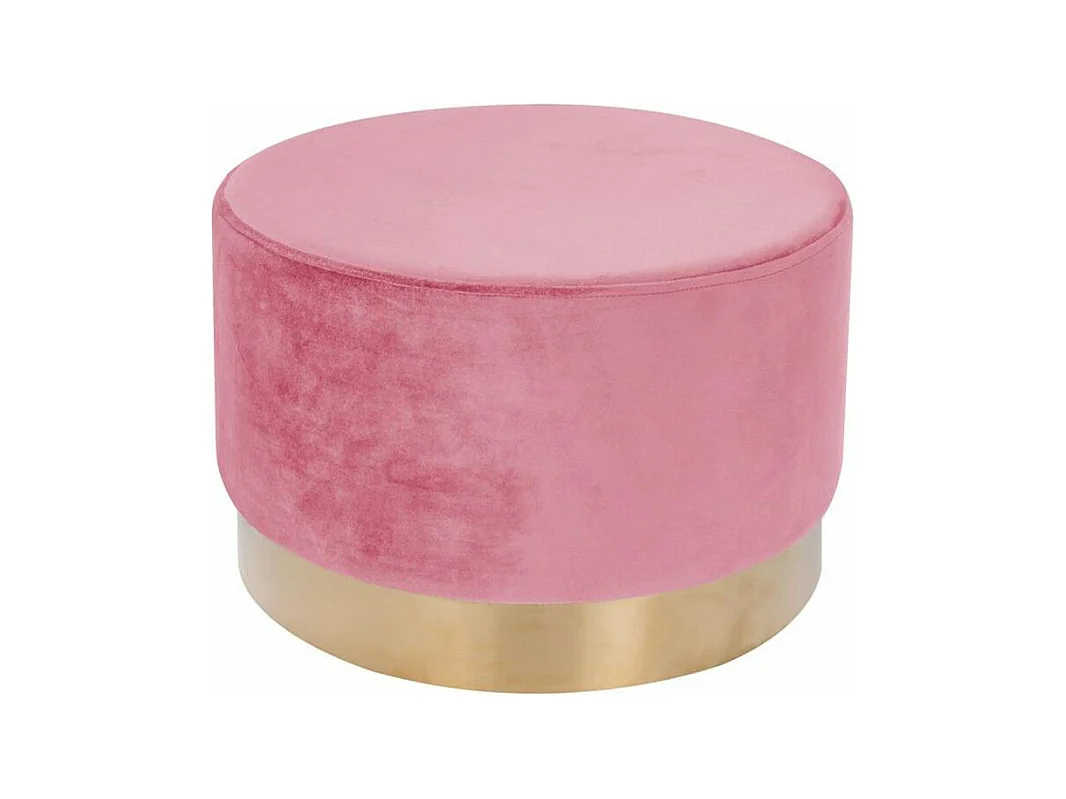 Pouf Rond Déco "Nano" 55cm Rose Foncé