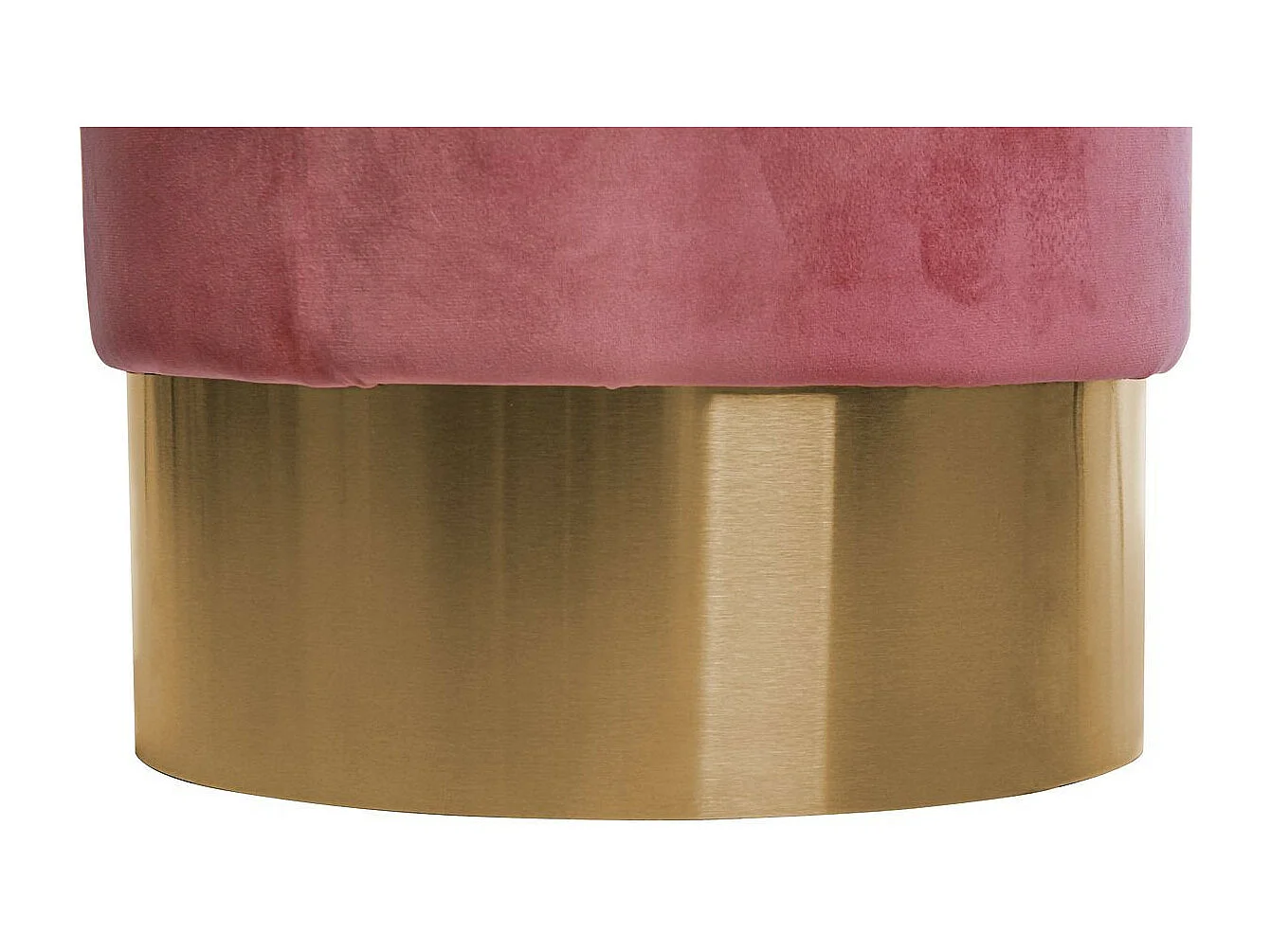 Pouf Rond Design "Nano" 42cm Rose Foncé