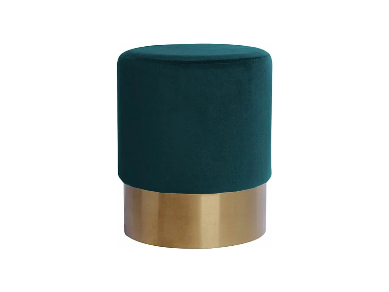 Pouf Rond Design "Nano" 42cm Vert Foncé