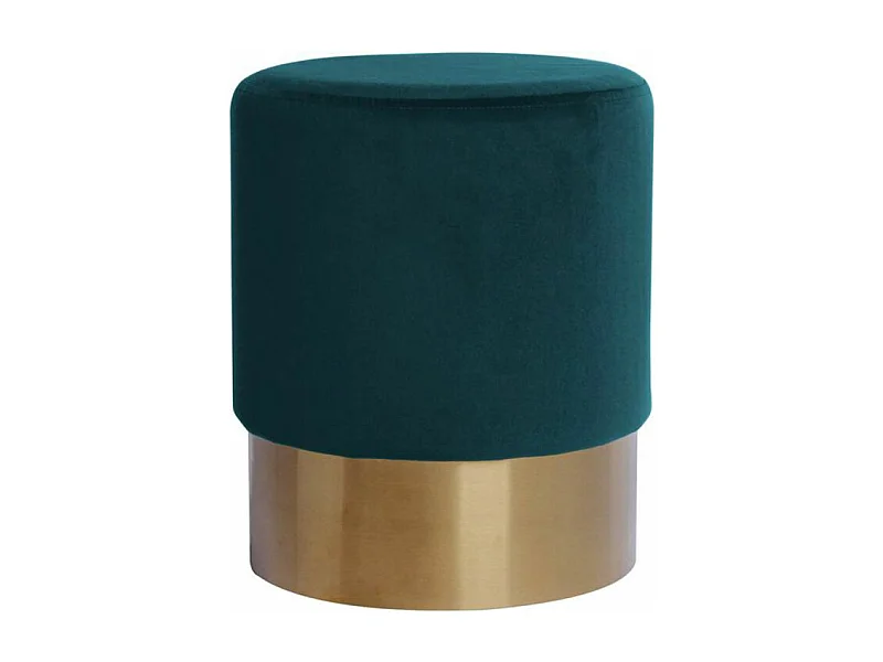 Pouf Rond Design "Nano" 42cm Vert Foncé