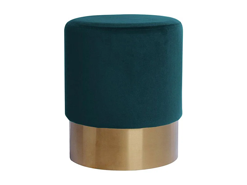 Pouf Rond Design "Nano" 42cm Vert Foncé