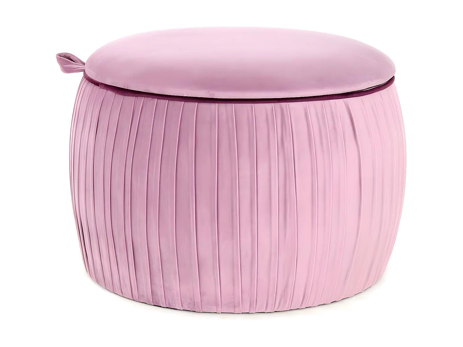 Pouf & Coffre de Rangement "Adorée" 63cm Rose