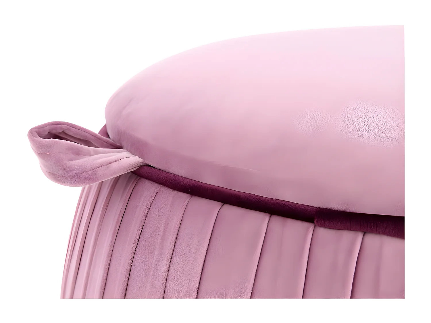 Pouf & Coffre de Rangement "Adorée" 63cm Rose