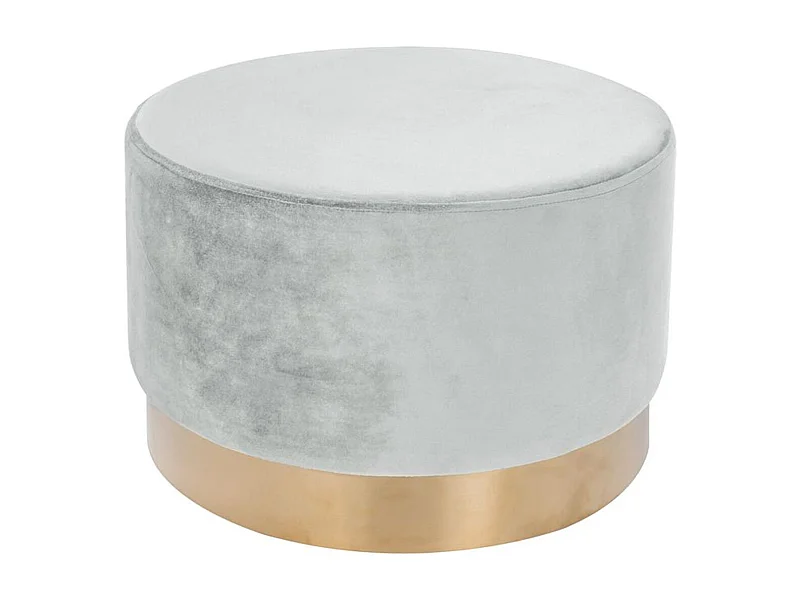 Pouf Rond Déco "Nano" 55cm Blanc