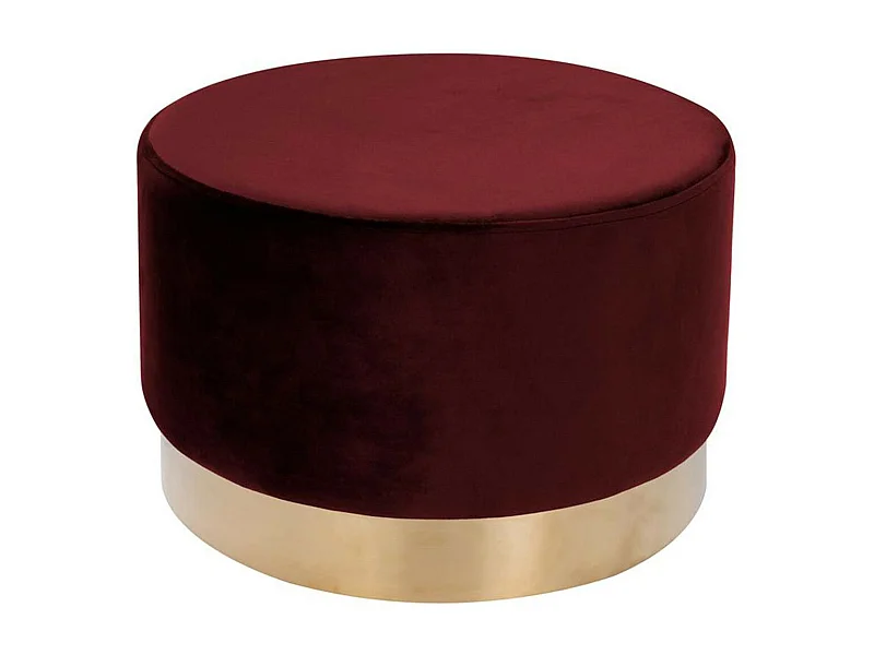 Pouf Rond Déco "Nano" 55cm Rouge