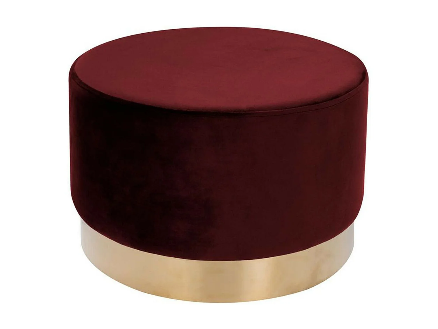 Pouf Rond Déco "Nano" 55cm Rouge