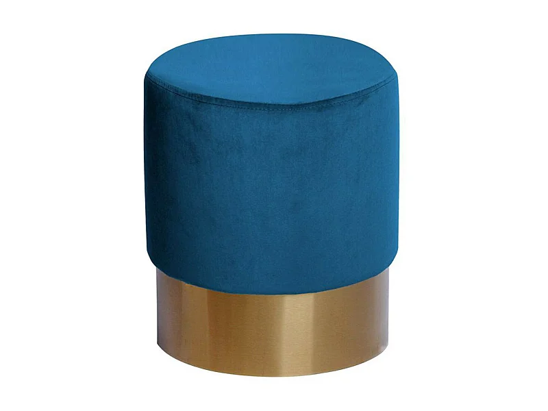 Pouf Rond Design "Nano" 42cm Bleu