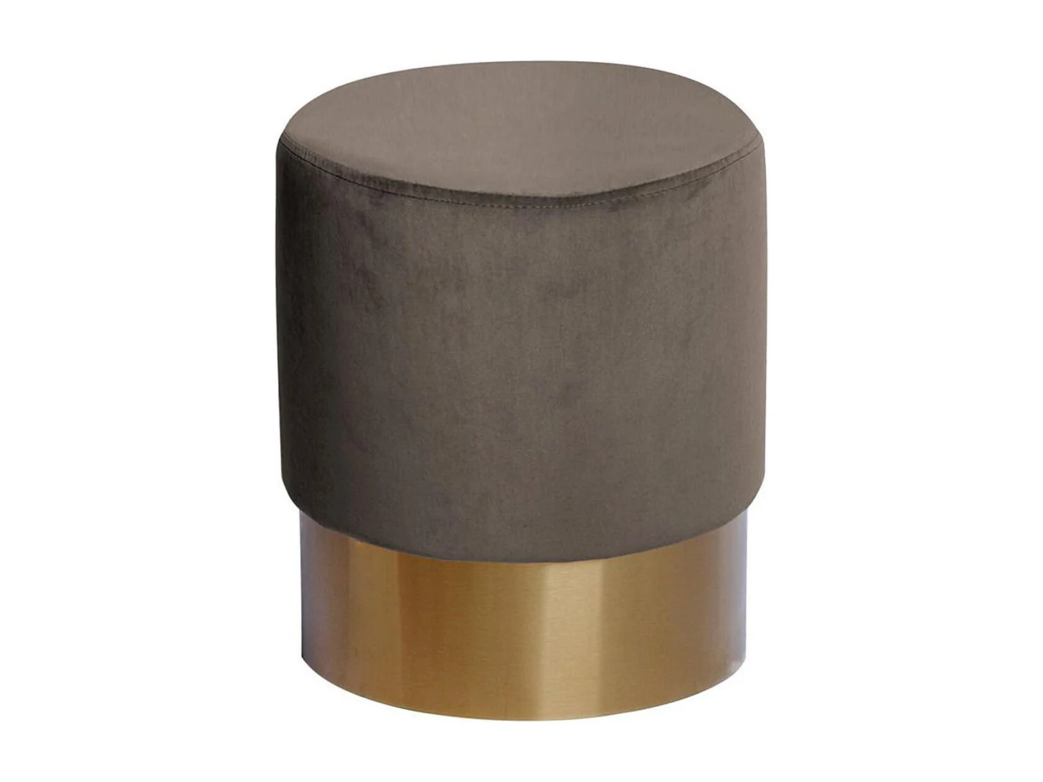 Pouf Rond Design "Nano" 42cm Taupe