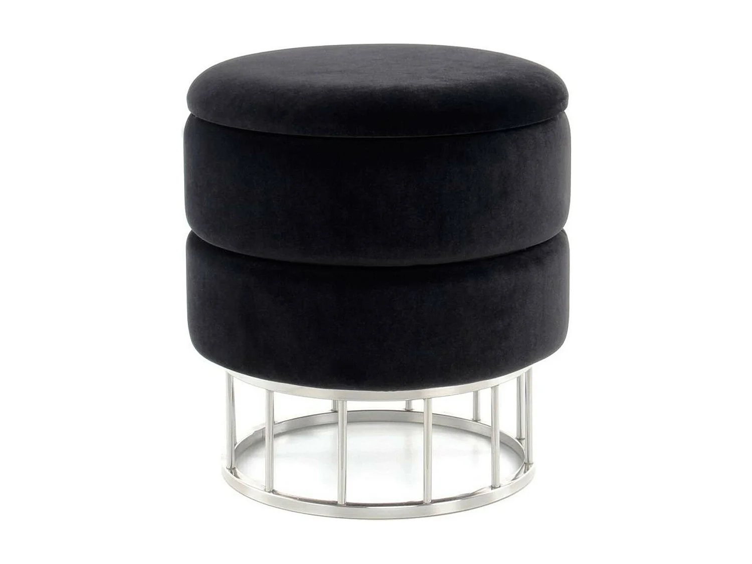 Pouf & Coffre de Rangement "Zéro" 41cm Noir