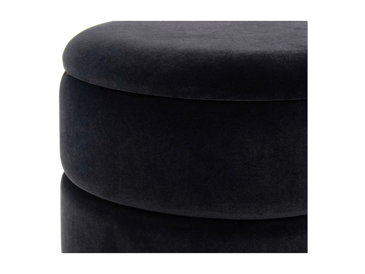 Pouf & Coffre de Rangement "Zéro" 41cm Noir
