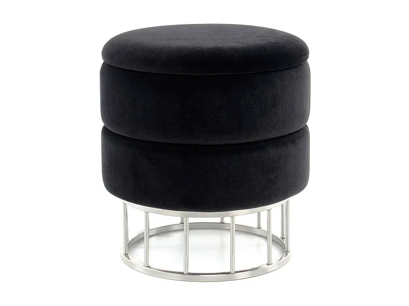 Pouf & Coffre de Rangement "Zéro" 41cm Noir