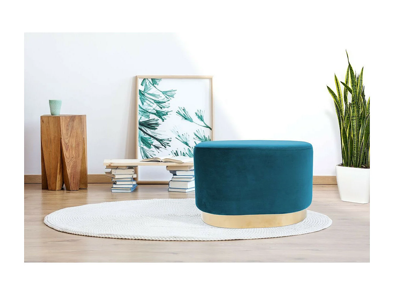 Pouf Design "Nano" 55cm Pétrole