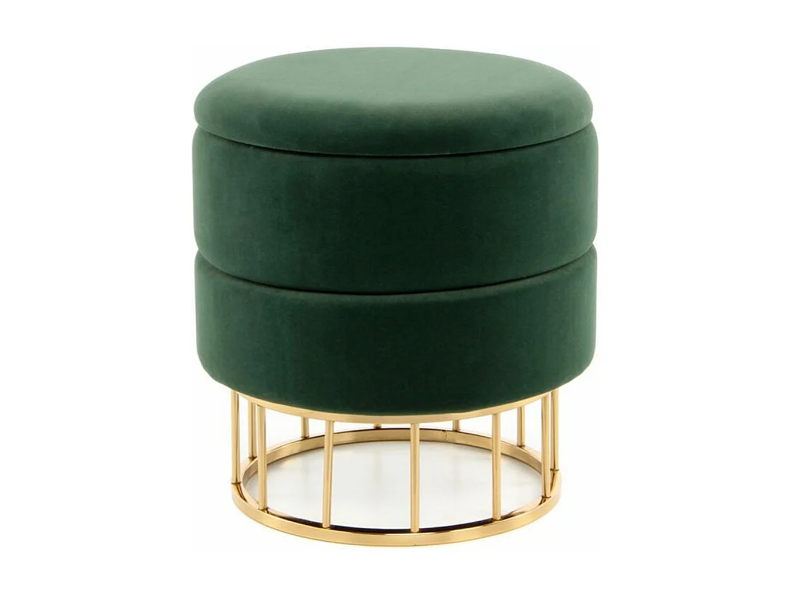 Pouf & Coffre de Rangement "Zéro" 41cm Vert
