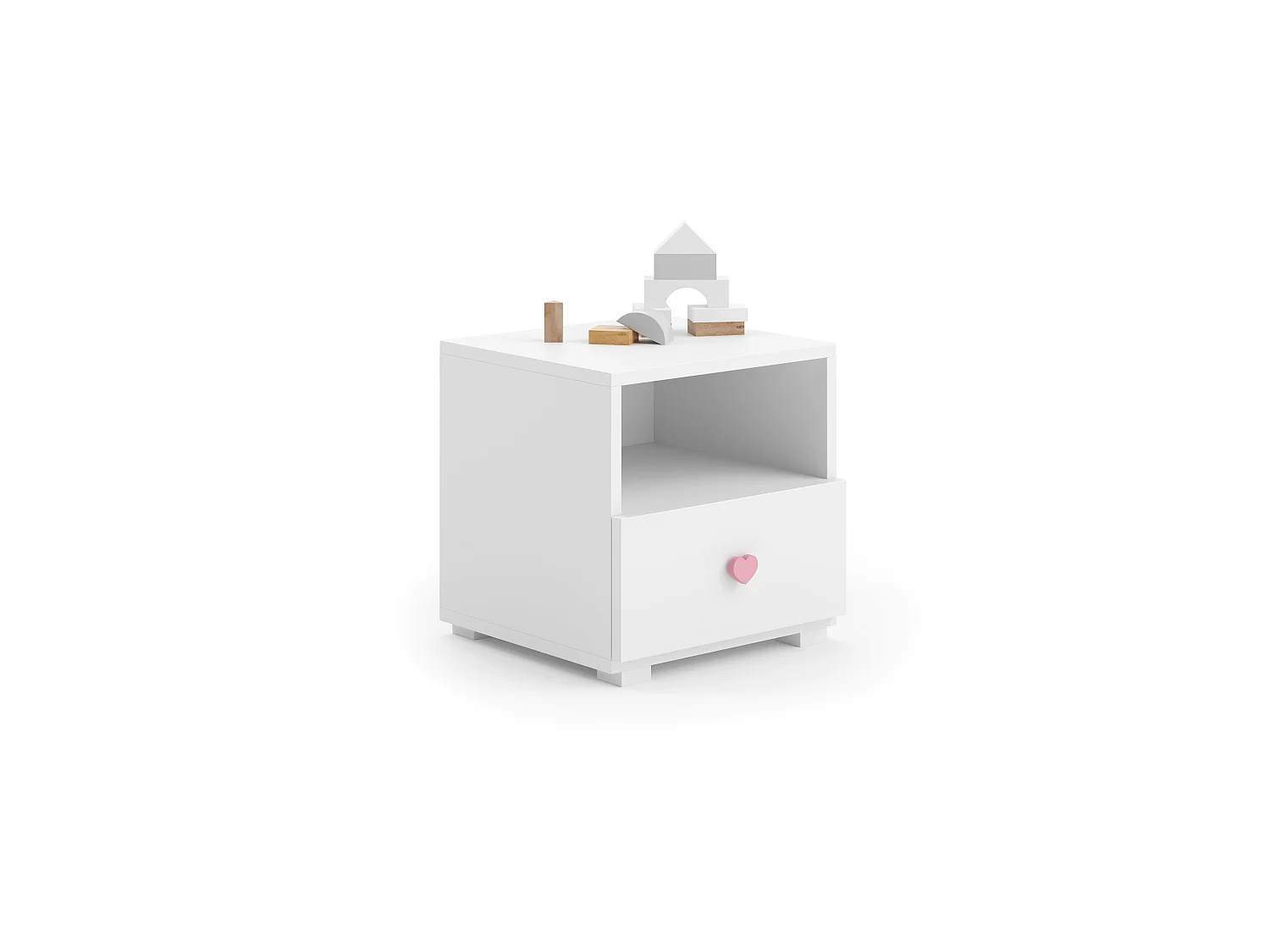 Chevet Emi blanc - manche rose