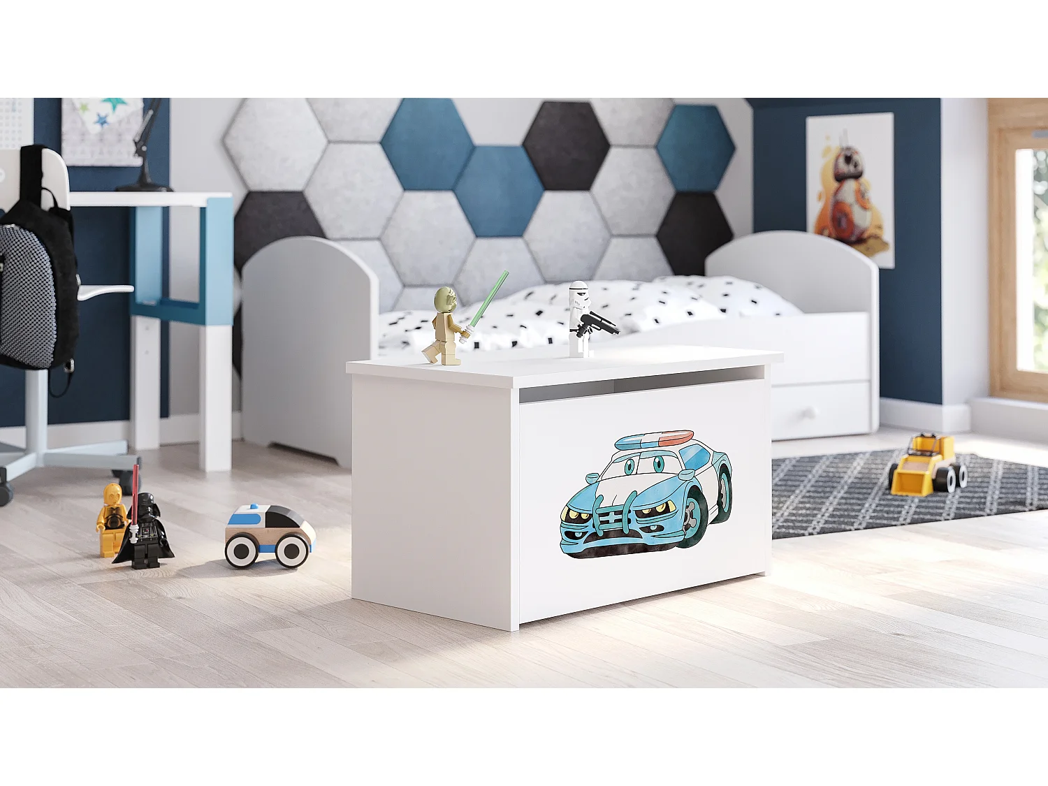 Coffre à jouets Daria avec graphismes pour enfants