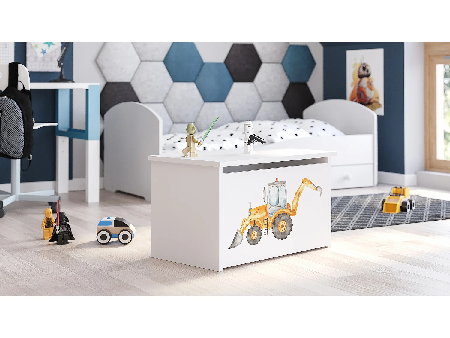 Coffre à jouets Daria avec graphismes pour enfants