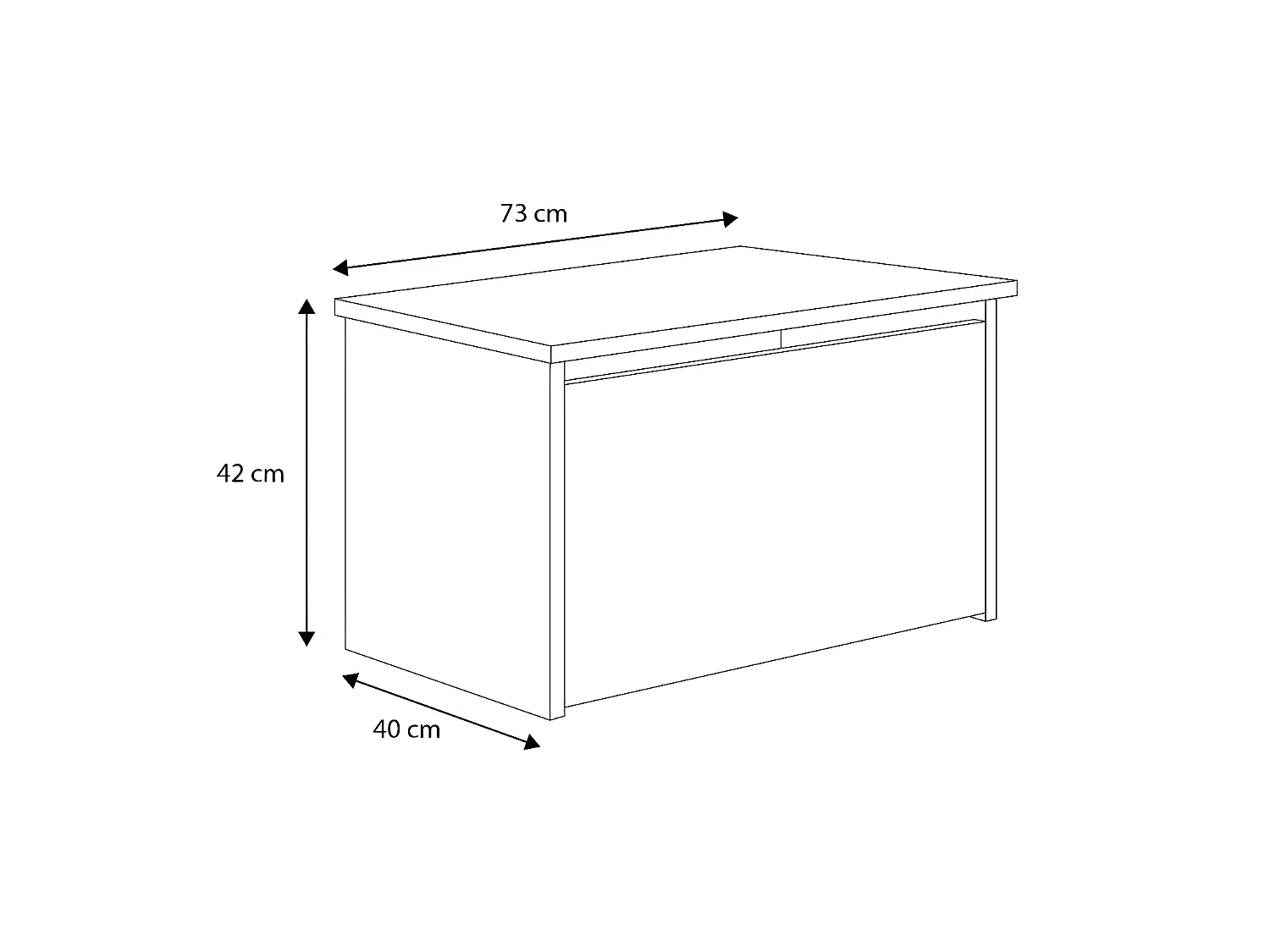 Coffre à jouets Daria avec graphismes pour enfants