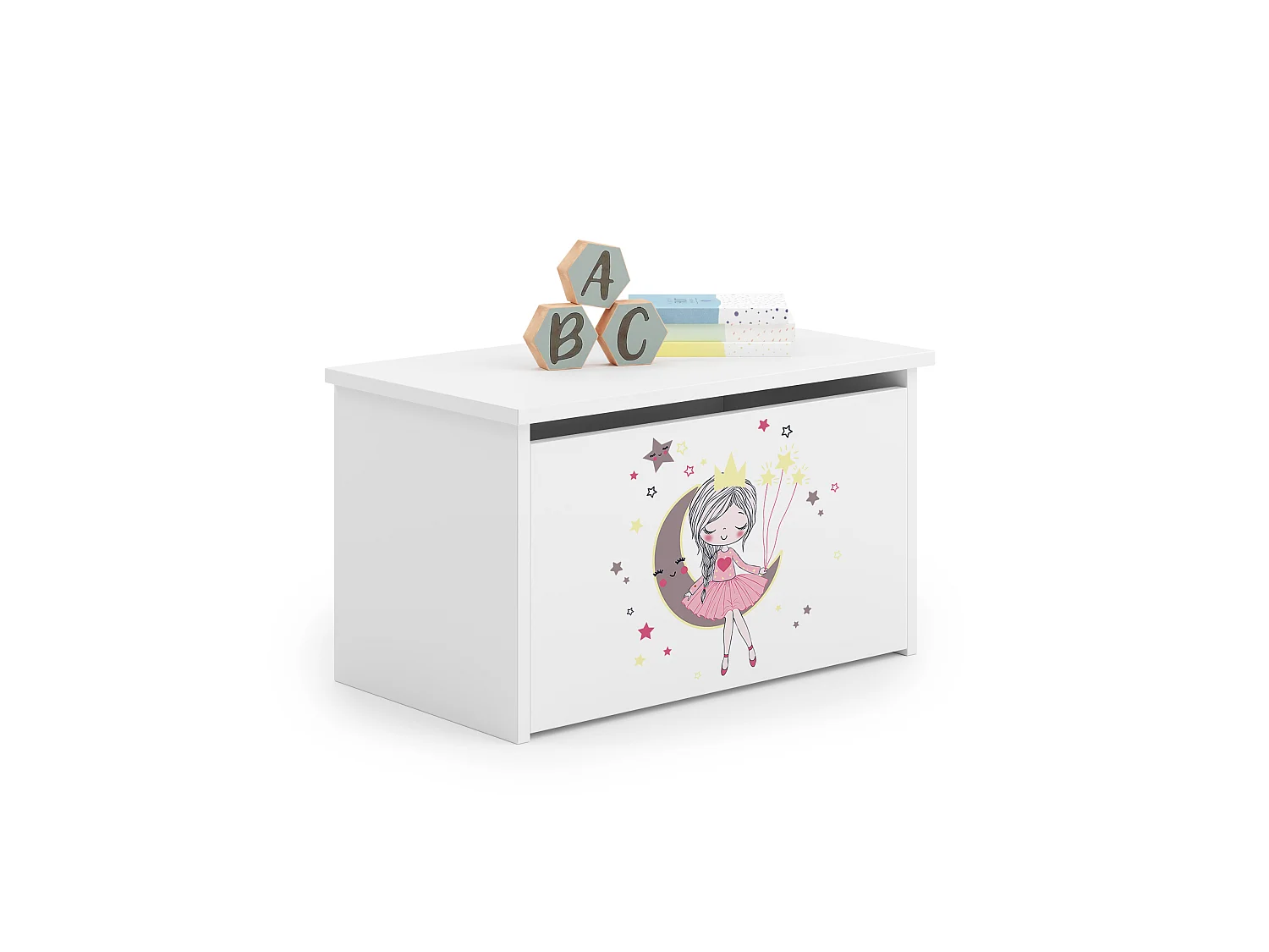 Coffre à jouets Daria avec graphismes pour enfants