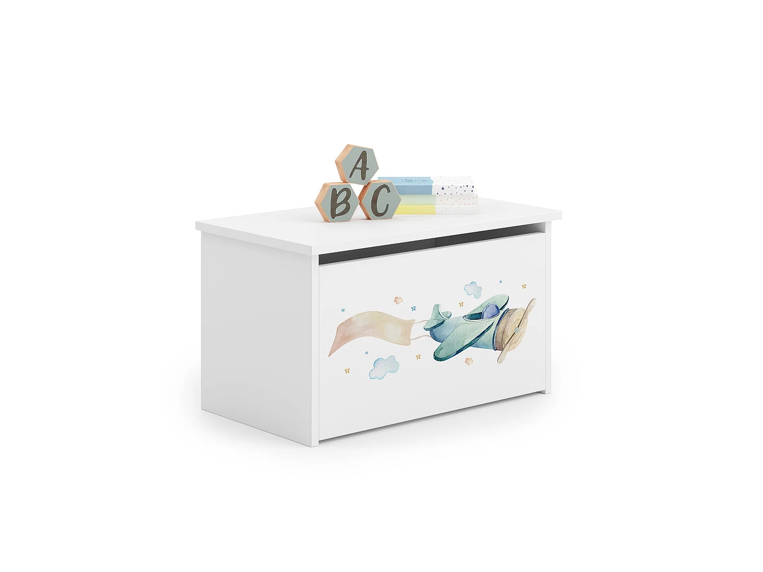 Coffre à jouets Daria avec graphismes pour enfants