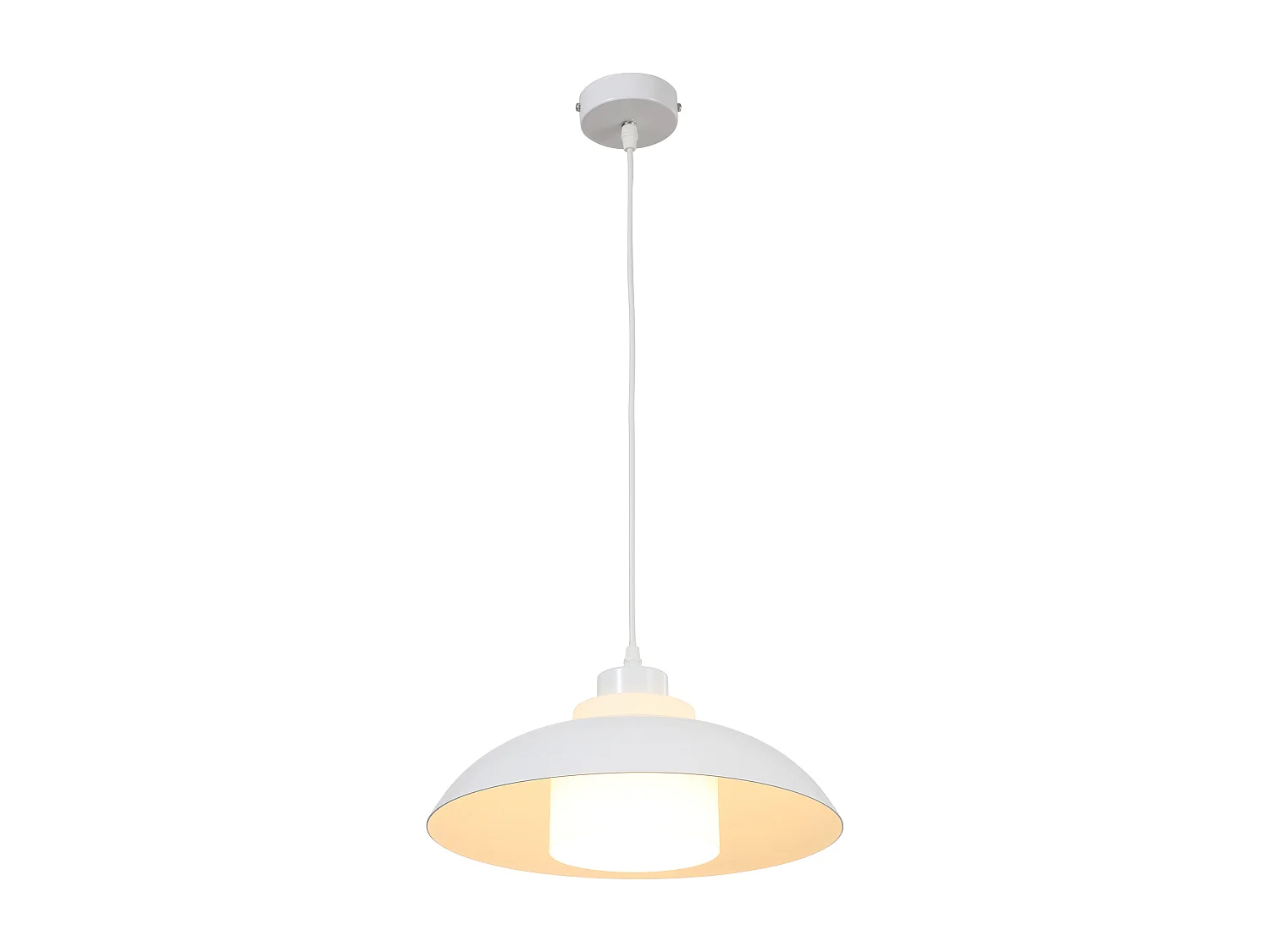 Suspension en métal  - D. 34 x H. 120 cm - Blanc - BRILIVA