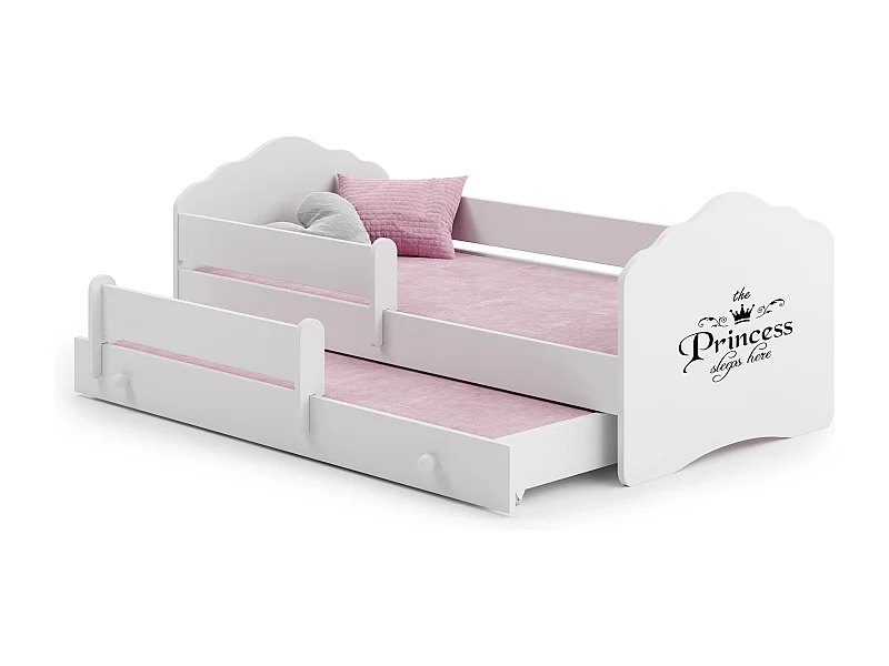 Cama dupla 160 x 80 com colchões e estrados incluídos Kobi Wave Princess