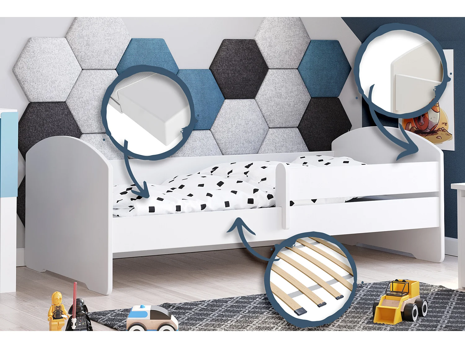 Cama Estado Barreira Segurança KOBI Multicor (140x70cm)