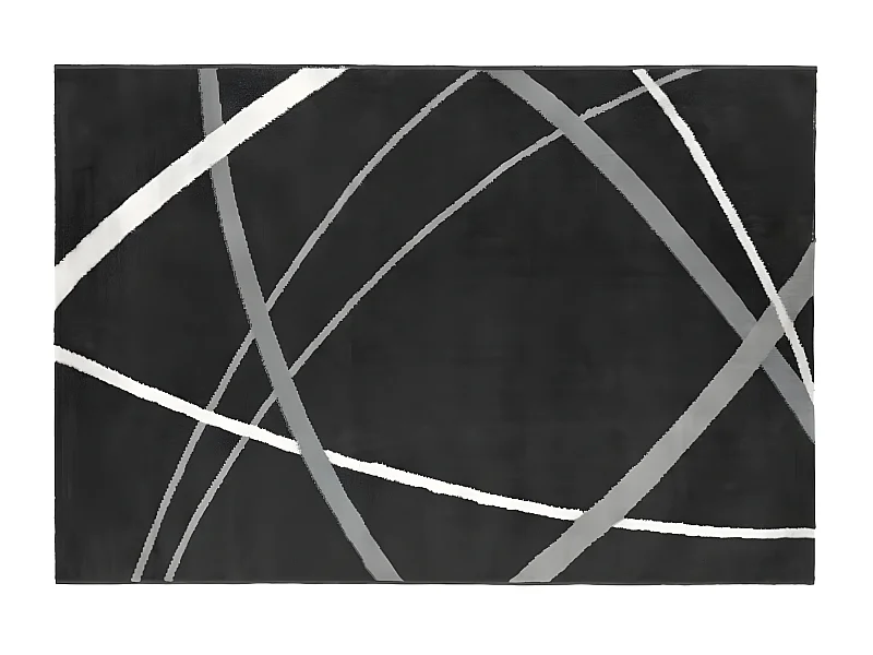 Tappeto 200 x 290 cm Nero, bianco e rosso stile design - LINIA