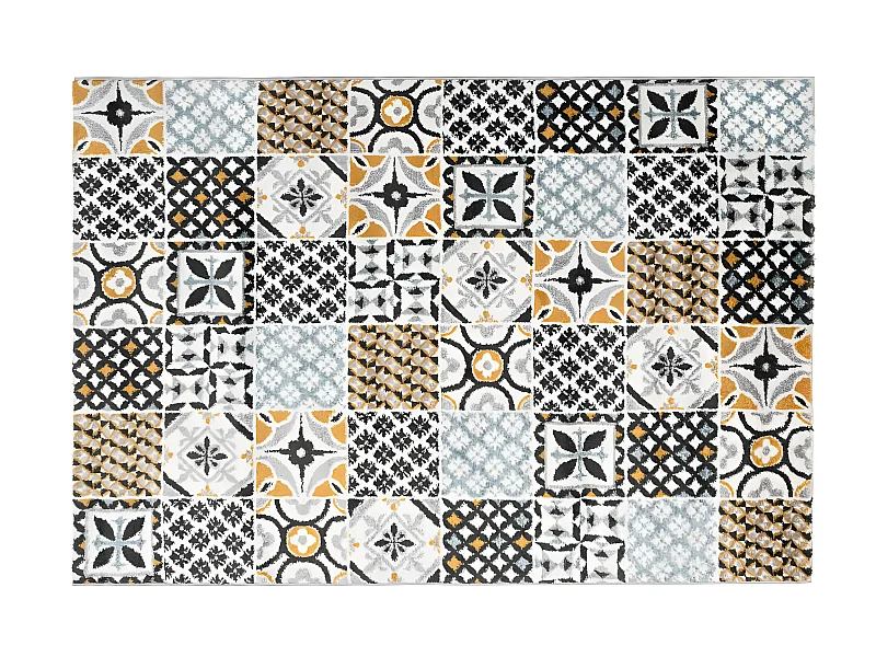 Tappeto effetto blocchi di cemento 160 x 230 cm Multicolore - ORNICO