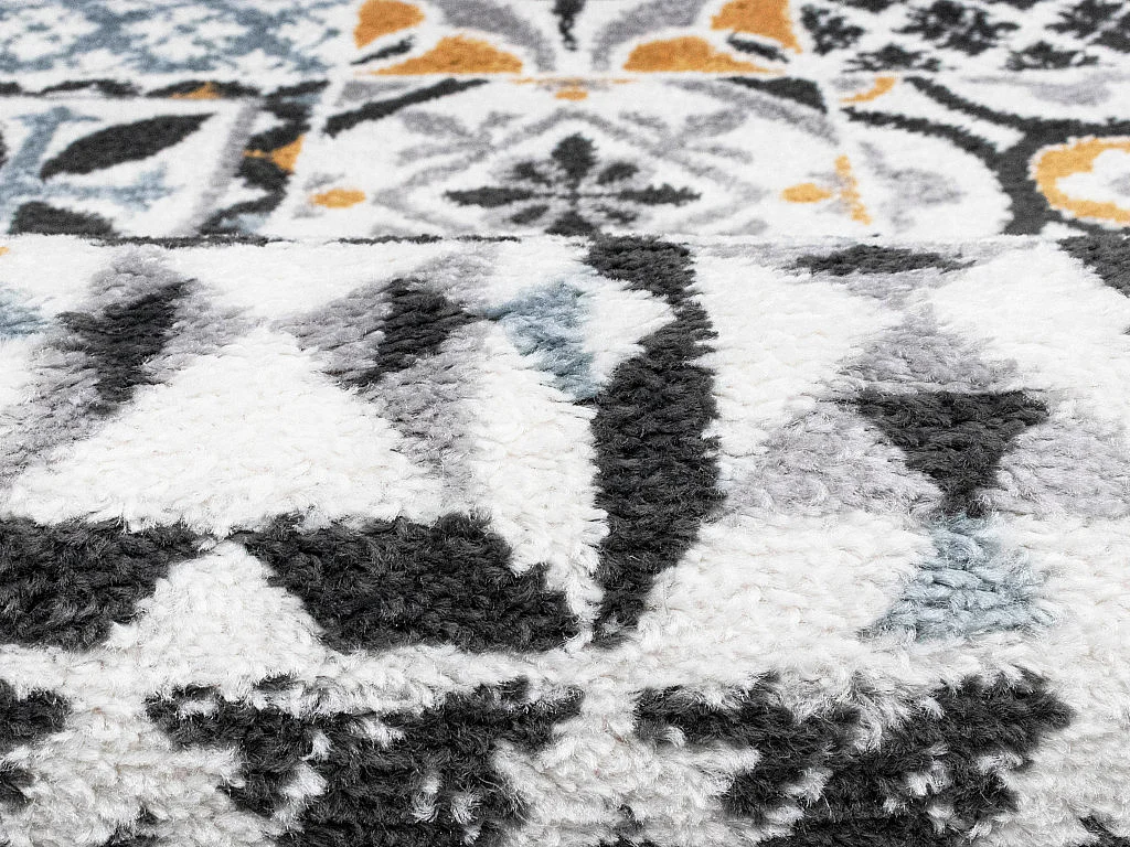 Dywan ORNICO z motywem cementowych płytek – 160 × 230 cm – wielokolorowy