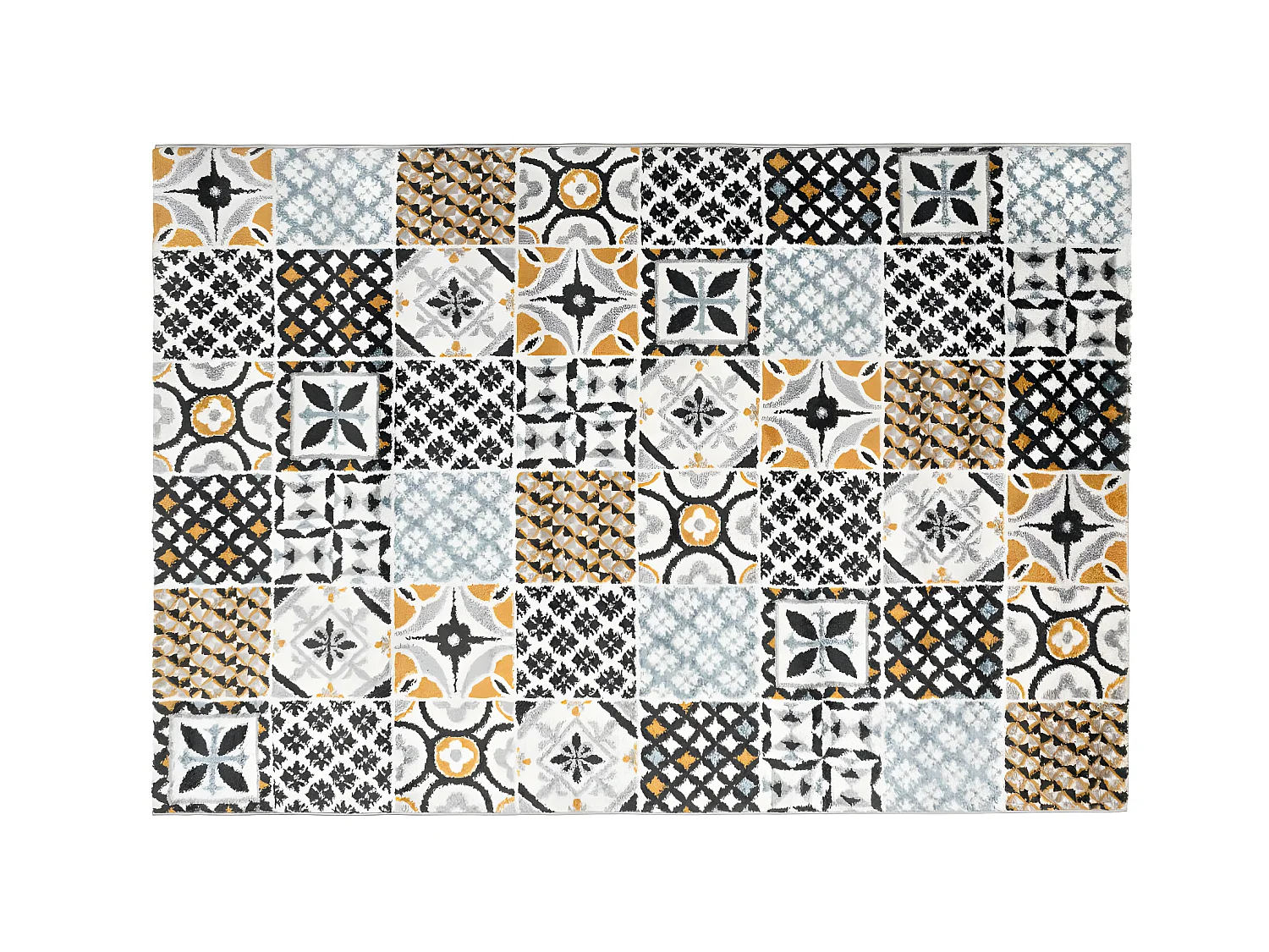 Tapijt met vloertegeleffect ORNICO - 160 x 230 cm - Meerkleurig