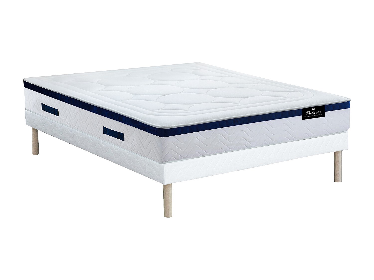 Taschenfederkernmatratze-Bettgestell-Set - 140 x 190 cm - Hybridmatratze - günstig online kaufen