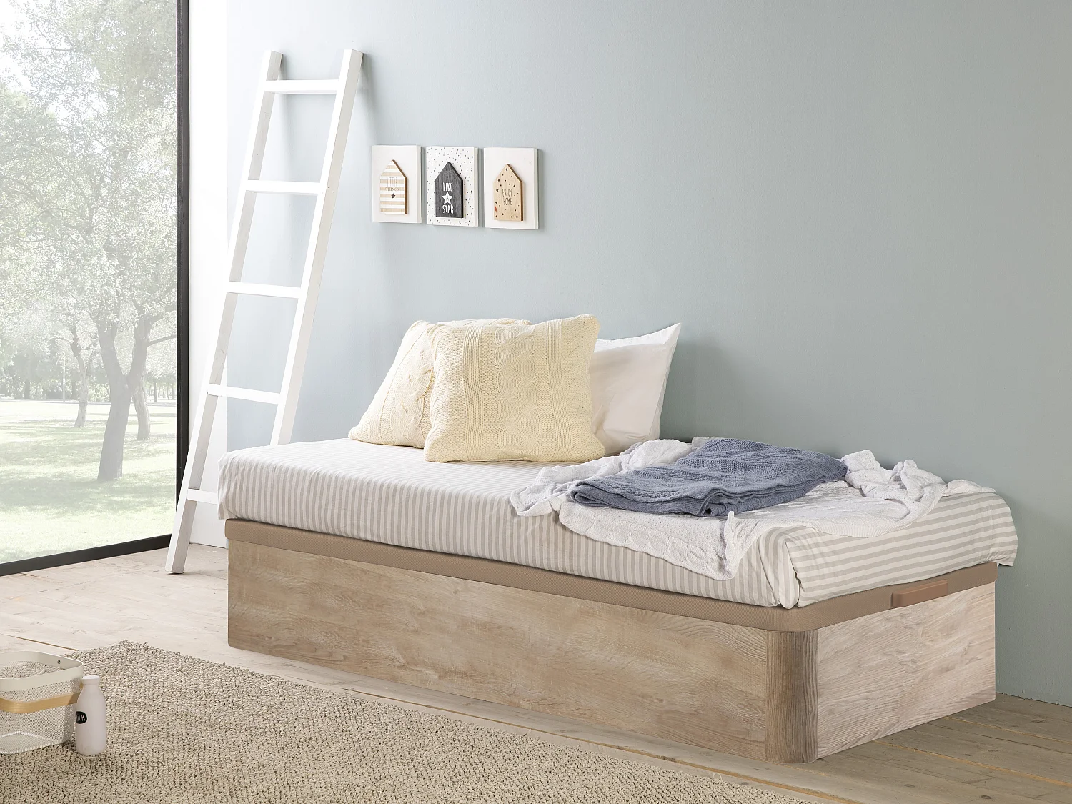 Sommier coffre 90 x 190 cm - Naturel clair - HESTIA de YSMÉE