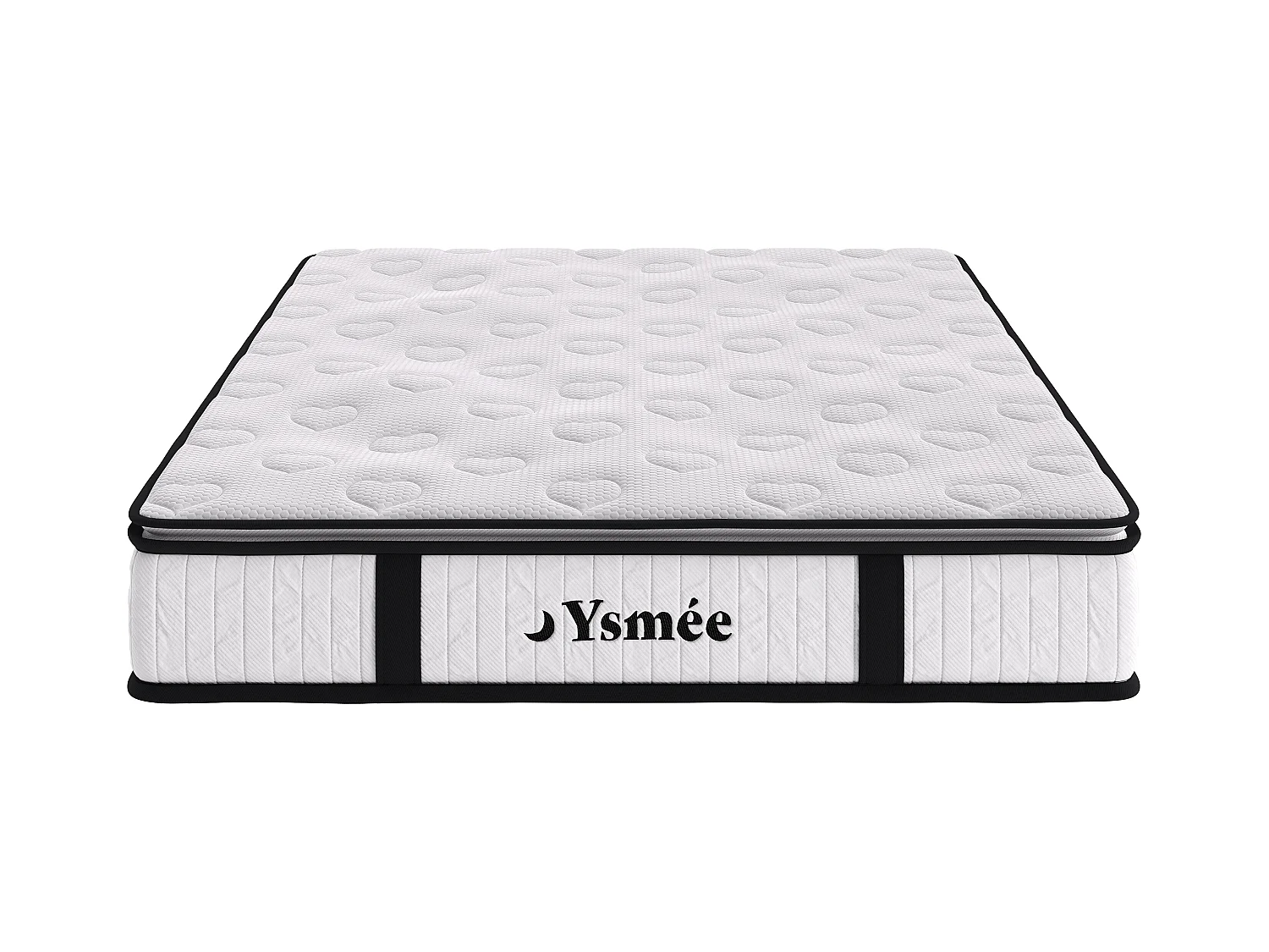 Ensemble 180 x 200 cm sommier + matelas ressorts ensachés surmatelas intégré ép.28cm - AMERICAN DREAM de YSMÉE