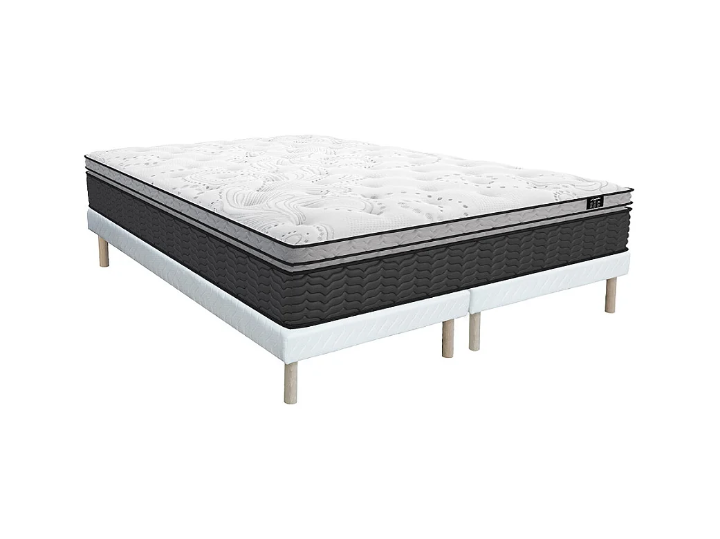 Set rete + materasso ibrido molle insacchettate e topper integrato sp. 35cm 180 x 200cm - GAMIANI di YSMÉE
