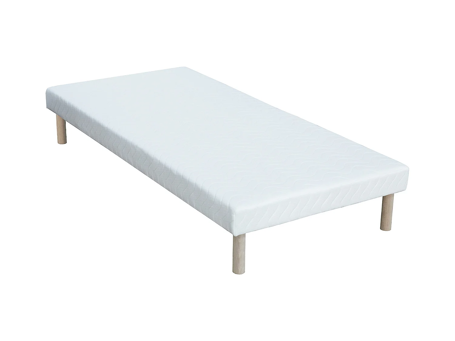 Taschenfederkernmatratze-Bettgestell-Set - 90 x 200 cm - 1 Zone - Härtegrad 2 - Stärke 22 cm - PRESTIGE von YSMÉE