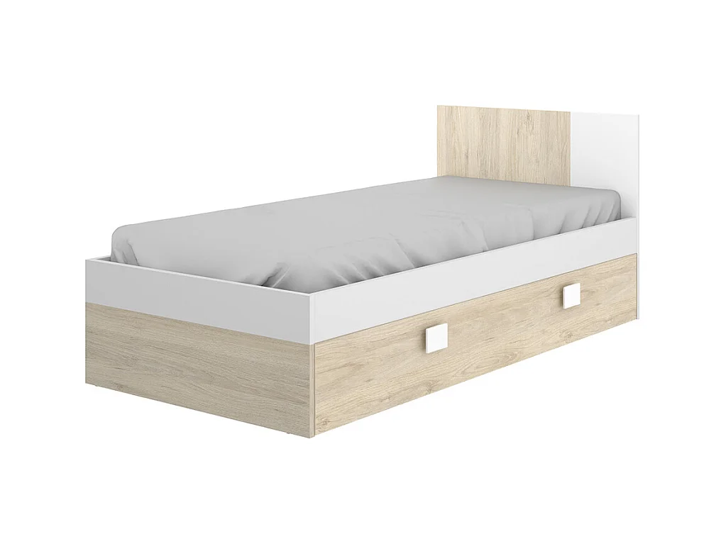 Cama nido 90 x 190 cm - Color: natural y blanco - SONIA