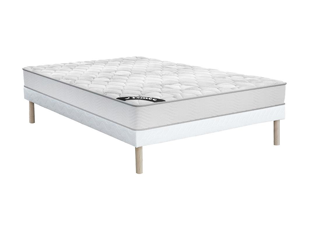 Ensemble 140 x 190 cm sommier + matelas ressorts ensachés ép.20cm - SONGE de YSMÉE
