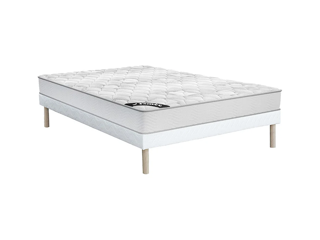 Ensemble 160 x 200 cm sommier + matelas ressorts ensachés ép.20cm - SONGE de YSMÉE
