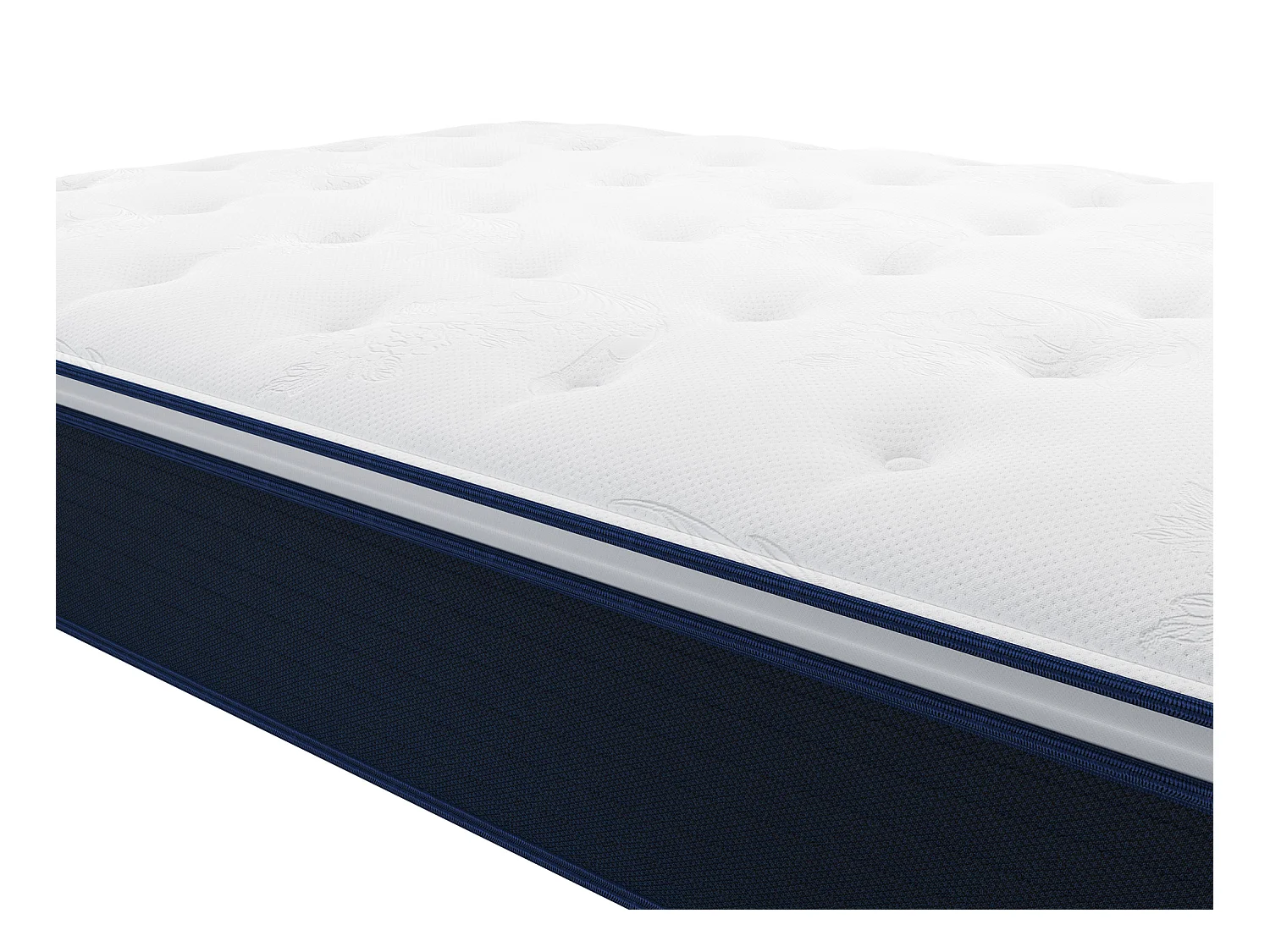 Taschenfederkernmatratze-Bettgestell-Set - 180 x 200 cm - mit integriertem Topper - Stärke 24 cm - ALTIER von YSMÉE