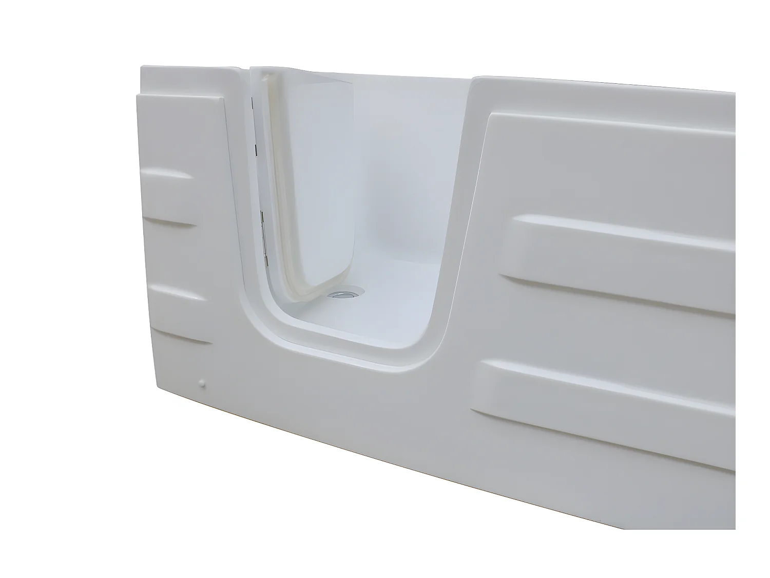 Hoekbad met deurtje SERVEE - 235L - 170 x 76 x 62 cm - Hoek links