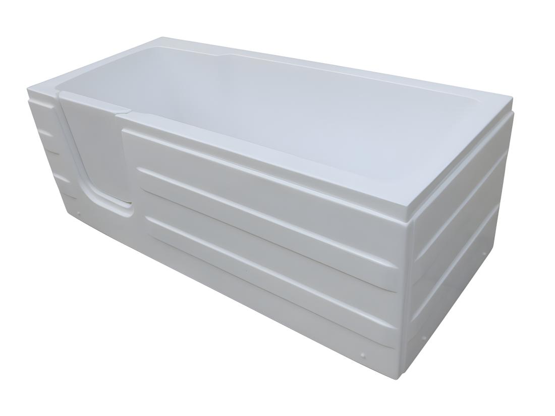 vente unique Baignoire d'angle avec porte SERVEE - 235L - 170*76*62cm - angle gauche