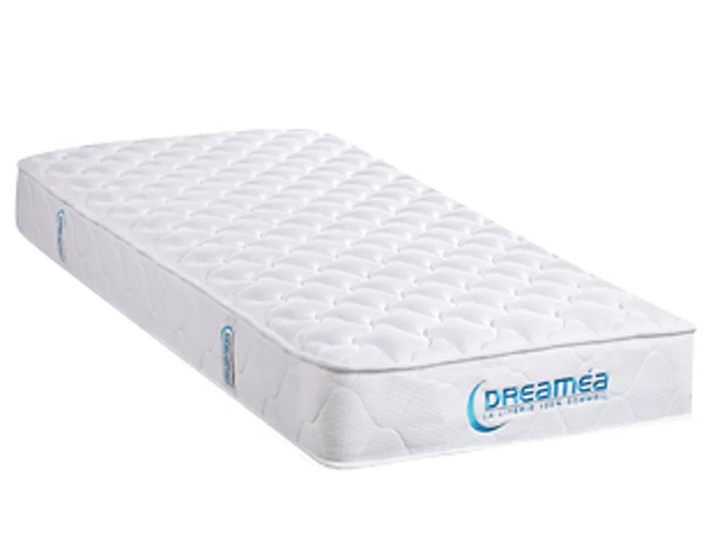 Ensemble literie 90 x 190 cm - sommier coffre blanc  + matelas ressorts ensachés + couette + oreiller - PRESTIGE