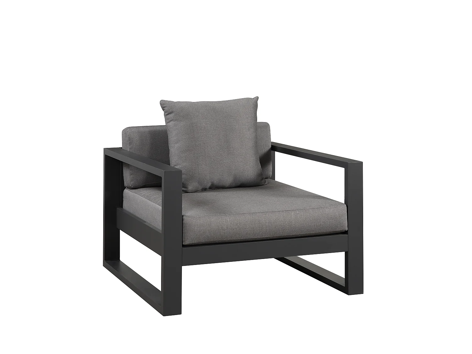 Fauteuil de jardin en aluminium - Anthracite - MOLOKAI de MYLIA